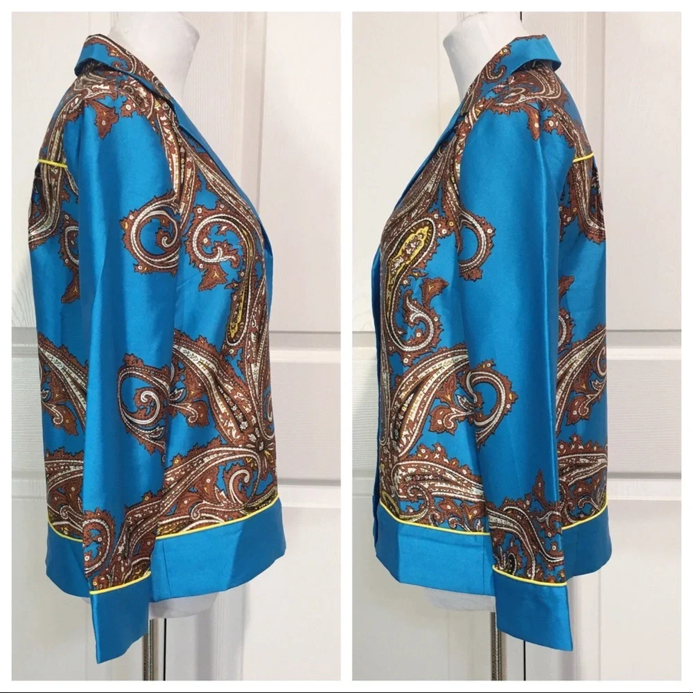 NWT! J Crew Drapey button-up shirt paisley print